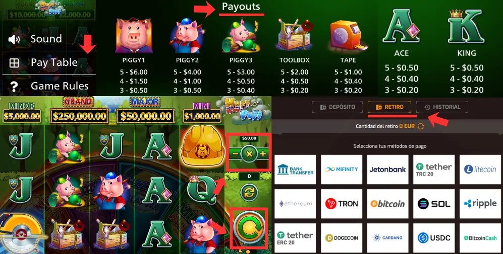 Juega con dinero real